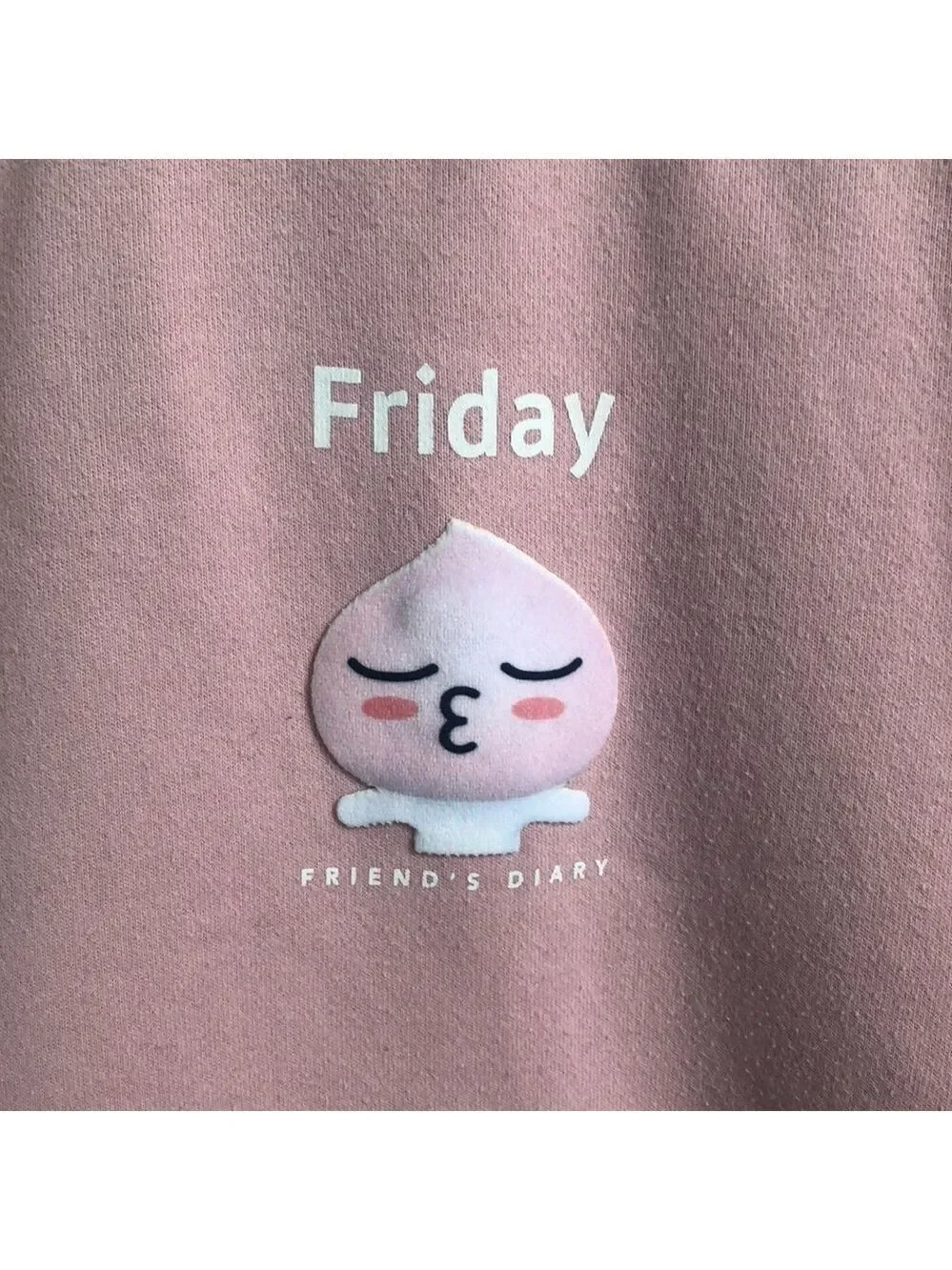 Kakao Friends Apeach Pullover Sweatshirt Size Girl's Large / Unisex